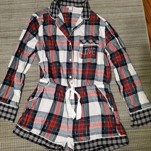 Victoria's Secret plaid Christmas romper